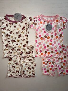 Milkberry Toddler Girl Bamboo Floral Shorts Pajama Set Bundle 3T
